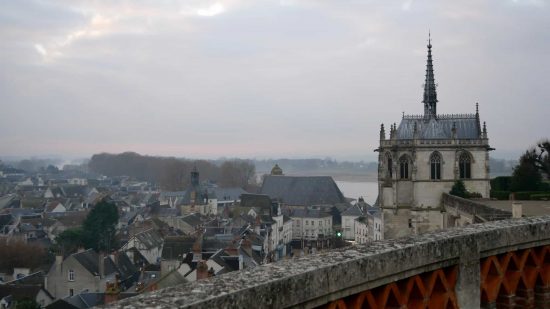 View from balcony of Chateau d'Amboise with Amboise overlook